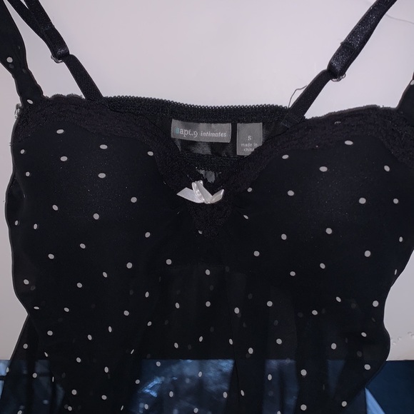 Apt.9 intimates Small black w/white polka dots. Adjustable straps in back. - Picture 3 of 7